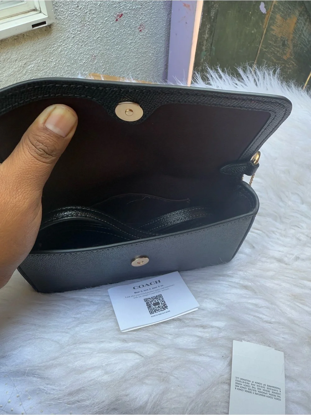 Coach Mini Josie Top Handle Crossbody Bag Black